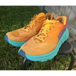 Hoka One One Rincon 3 Shoes Mens Size 14D Orange Teal 1119395 BOFT Running
